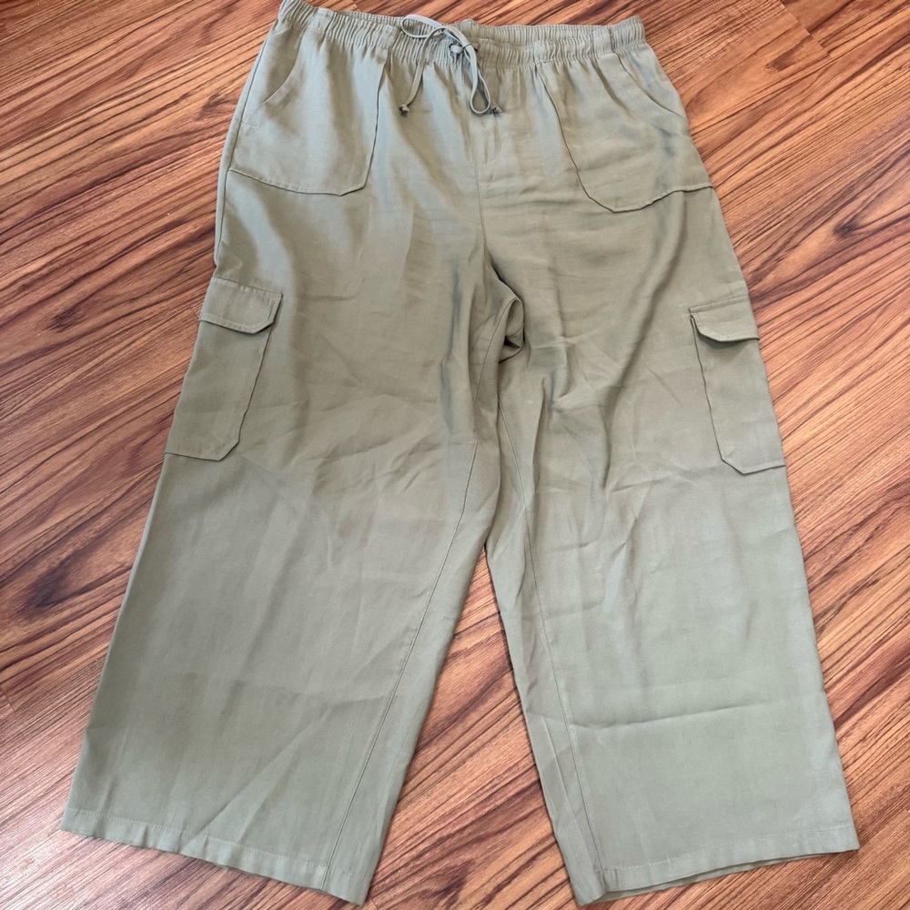 And Now This Wide Leg Cropped Cargo Pants